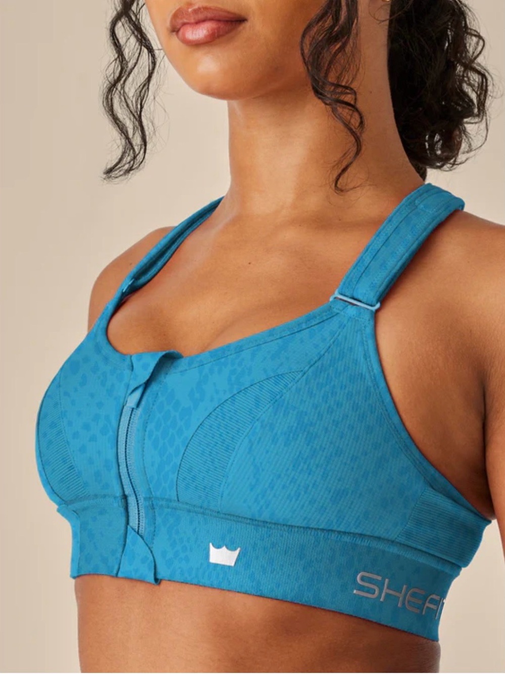 NWOT SheFit Ultimate Sports Bra Aquarius Charge Size Medium MSRP $68